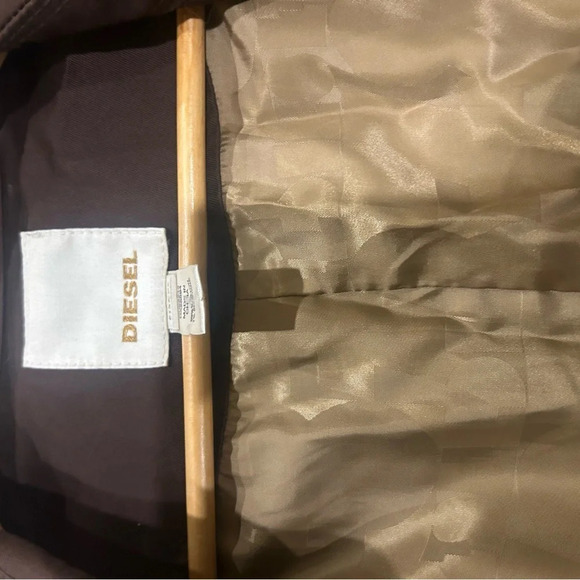 Diesel vintage men’s trench coat XL in exc condition! Y2K and academia in 1 coat - Picture 6 of 15